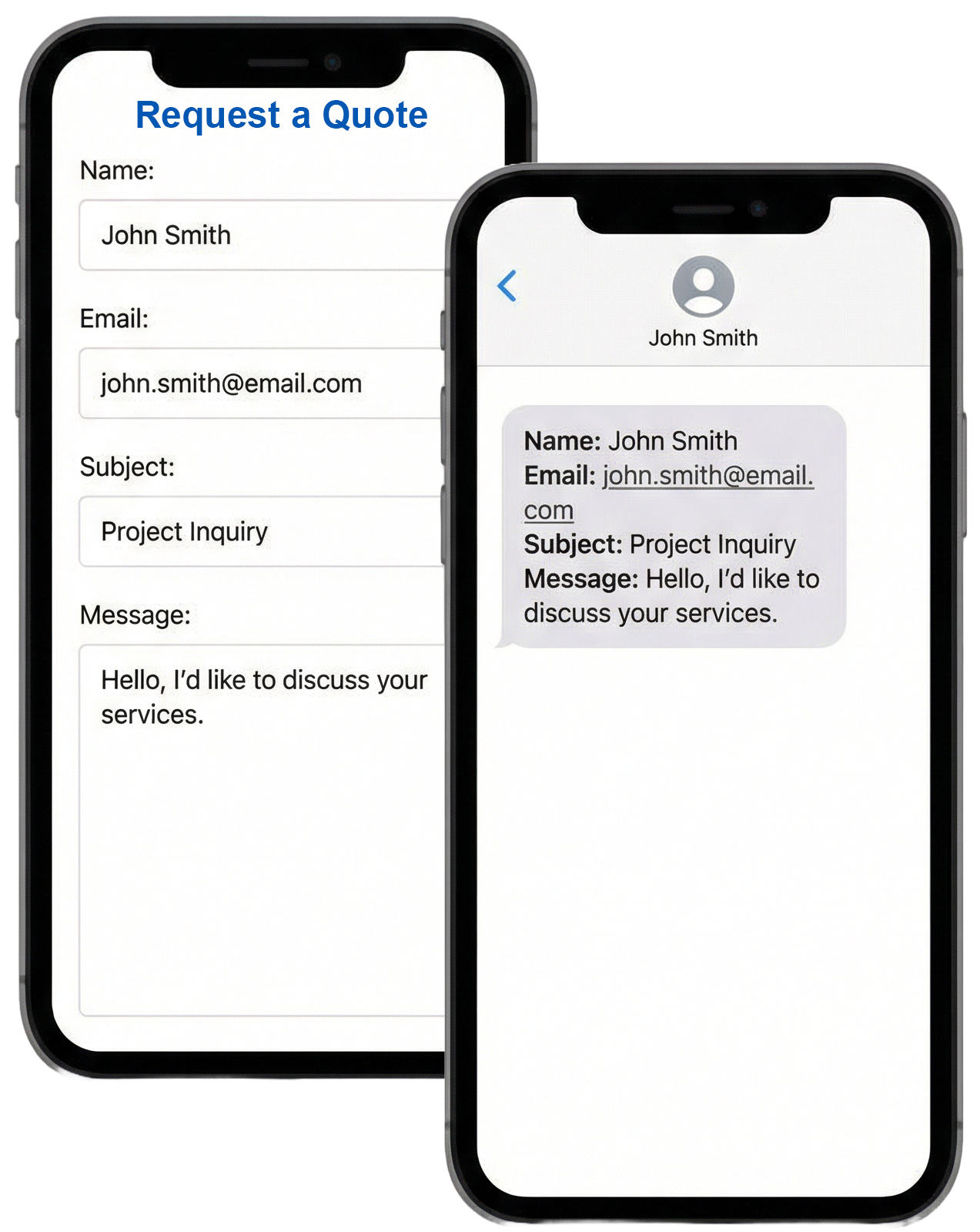 form to text